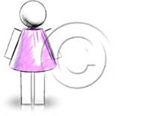 3D Woman Purplecolor pen PPT PowerPoint picture photo
