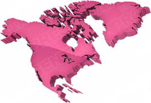 Download map north america pink PowerPoint Graphic and other software plugins for Microsoft PowerPoint