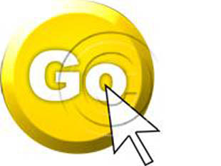 Go Button Pointer Light Yellow PPT PowerPoint picture photo