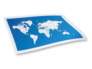 PowerPoint Image - 3D Map Paper Square