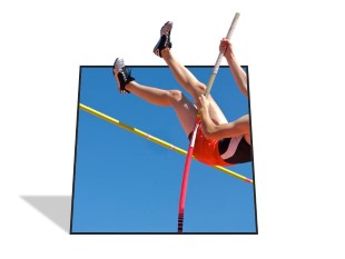 PowerPoint Image - 3D Pole Vaulter Square
