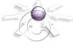 3DSphereArrow07a Purple Pen PPT PowerPoint picture photo