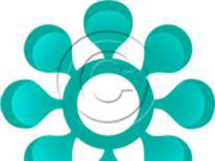 Teardrop Radial 8 Teal PPT PowerPoint picture photo