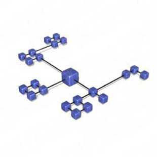Download cube network 7 blue PowerPoint Graphic and other software plugins for Microsoft PowerPoint