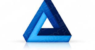 Download 3dtriangle04 blue PowerPoint Graphic and other software plugins for Microsoft PowerPoint