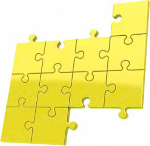 Download puzzle 11 yellow PowerPoint Graphic and other software plugins for Microsoft PowerPoint
