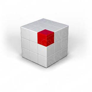Download puzzle cube 2 red PowerPoint Graphic and other software plugins for Microsoft PowerPoint
