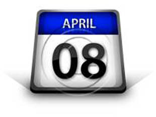 Calendar April 08 PPT PowerPoint Image Picture