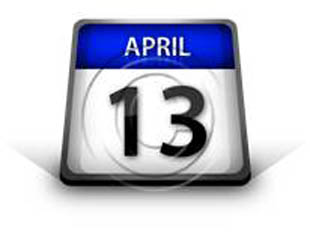 Calendar April 13 PPT PowerPoint Image Picture