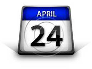 Calendar April 24 PPT PowerPoint Image Picture