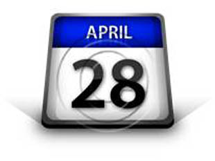 Calendar April 28 PPT PowerPoint Image Picture