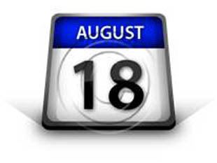 Calendar August18 PPT PowerPoint Image Picture