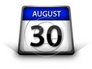Calendar August30 PPT PowerPoint Image Picture