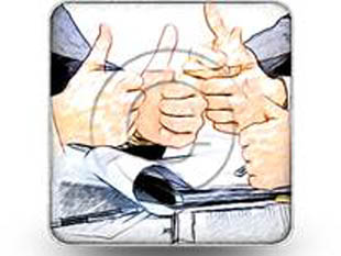 All Thumbs Up Square Color Pencil PPT PowerPoint Image Picture
