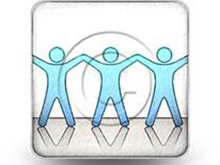 Celebrating Teamwork Squarelue Square Color Pencil PPT PowerPoint Image Picture
