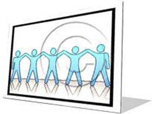 Celebrating Teamwork Blue F Color Pencil PPT PowerPoint Image Picture