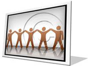Celebrating Teamwork Brown F PPT PowerPoint Image Picture