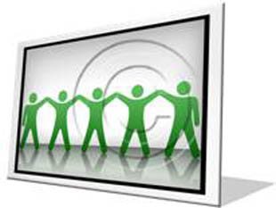 Celebrating Teamwork Green F PPT PowerPoint Image Picture