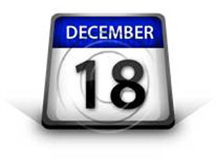 Calendar December 18 PPT PowerPoint Image Picture