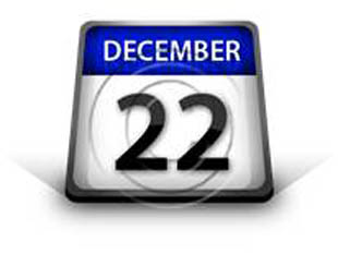 Calendar December 22 PPT PowerPoint Image Picture