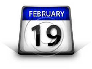 Calendar February 19 PPT PowerPoint Image Picture
