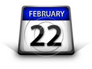 Calendar February 22 PPT PowerPoint Image Picture