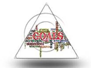 Goals Word Cloud Tri Color Pen PPT PowerPoint Image Picture