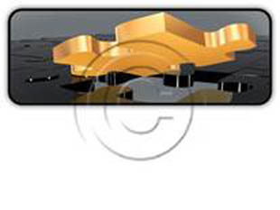 Gold Puzzle Rectangle PPT PowerPoint Image Picture