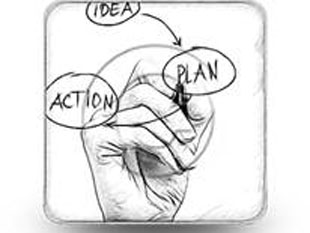 Idea Plan Action Square Sketch PPT PowerPoint Image Picture