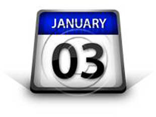 Calendar January 03 PPT PowerPoint Image Picture