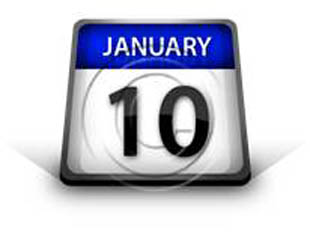 Calendar January 10 PPT PowerPoint Image Picture