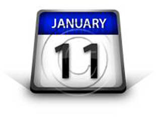 Calendar January 11 PPT PowerPoint Image Picture