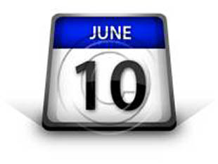 Calendar June 10 PPT PowerPoint Image Picture
