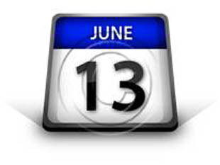 Calendar June 13 PPT PowerPoint Image Picture
