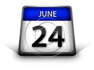 Calendar June 24 PPT PowerPoint Image Picture