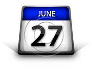 Calendar June 27 PPT PowerPoint Image Picture