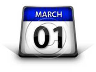 Calendar March 01 PPT PowerPoint Image Picture