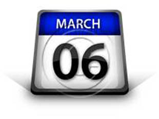 Calendar March 06 PPT PowerPoint Image Picture