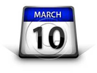 Calendar March 10 PPT PowerPoint Image Picture