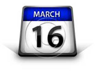 Calendar March 16 PPT PowerPoint Image Picture