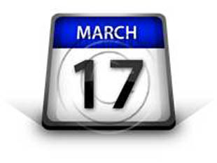Calendar March 17 PPT PowerPoint Image Picture