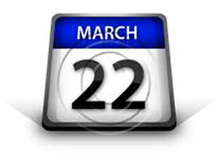 Calendar March 22 PPT PowerPoint Image Picture