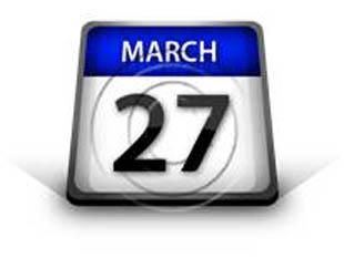 Calendar March 27 PPT PowerPoint Image Picture