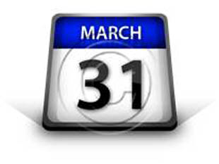 Calendar March 31 PPT PowerPoint Image Picture