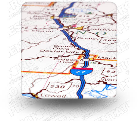 Map Travel 02 Square PPT PowerPoint Image Picture