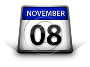 Calendar November 08 PPT PowerPoint Image Picture
