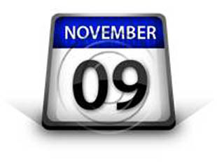 Calendar November 09 PPT PowerPoint Image Picture