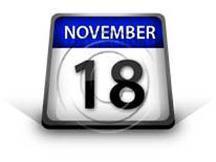 Calendar November 18 PPT PowerPoint Image Picture