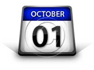 Calendar October 01 PPT PowerPoint Image Picture