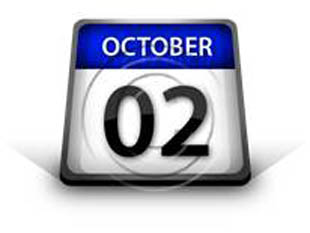 Calendar October 02 PPT PowerPoint Image Picture